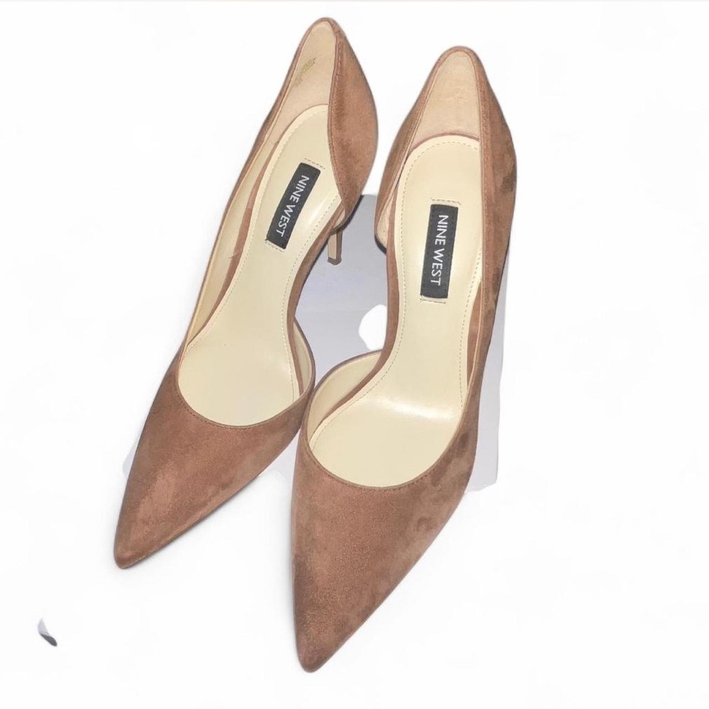 Nine West Tan Suede Heels